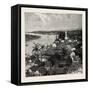 View of the City of Tuxpan from Observatory Hill, Looking West, Mexico, 1888-null-Framed Stretched Canvas