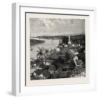 View of the City of Tuxpan from Observatory Hill, Looking West, Mexico, 1888-null-Framed Giclee Print