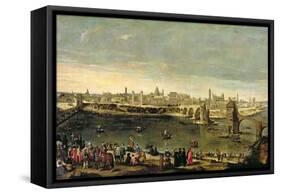 View of the City of Zaragoza-Juan Bautista Marti Nez Del Mazo-Framed Stretched Canvas