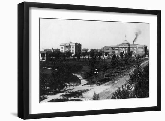View of the City Park - Twin Falls, ID-Lantern Press-Framed Art Print