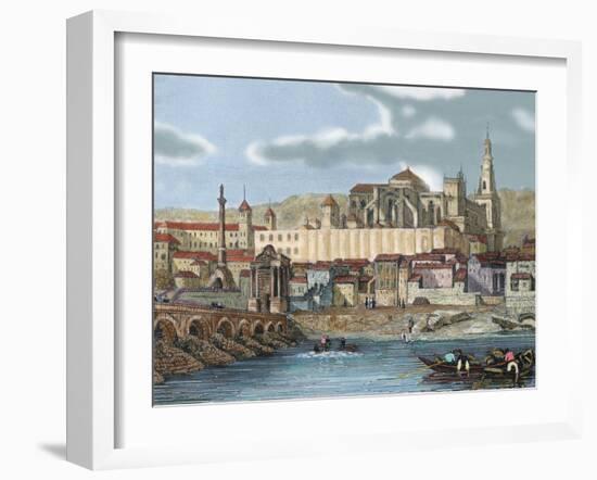 View of the City with the Mosque, Cordoba,  Andalusia, Spain-Prisma Archivo-Framed Photographic Print