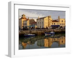 View of the Clemenceau Quay, Port Area, Saint Martin, Ile De Re, Charente Maritime, France, Europe-De Mann Jean-Pierre-Framed Photographic Print