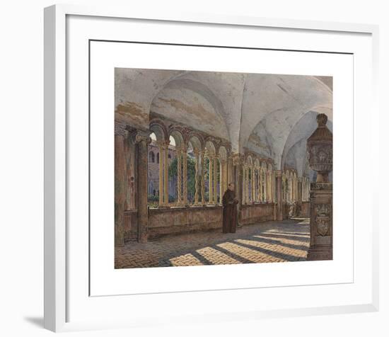 View of the Cloister of San Giovanni in Laterano, Rome-Jakob Alt-Framed Premium Giclee Print
