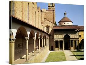 View of the Cloisters and the Pazzi Chapel, 1429-46-Filippo Brunelleschi-Stretched Canvas