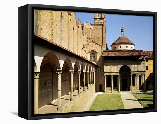 View of the Cloisters and the Pazzi Chapel, 1429-46-Filippo Brunelleschi-Framed Stretched Canvas