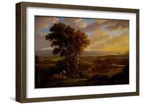 View of the Clyde from Faifley and Duntocher, Looking South West Towards Dunbarton Rock-John Knox-Framed Giclee Print