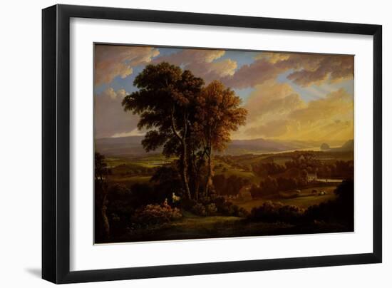 View of the Clyde from Faifley and Duntocher, Looking South West Towards Dunbarton Rock-John Knox-Framed Giclee Print