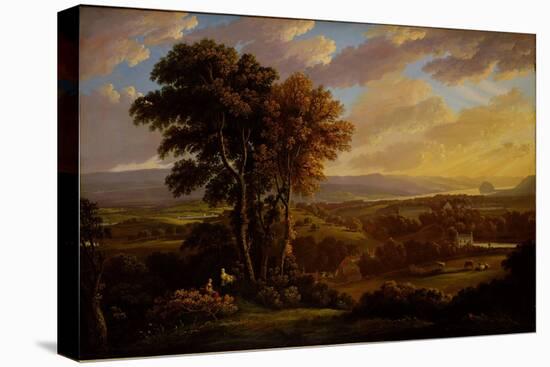 View of the Clyde from Faifley and Duntocher, Looking South West Towards Dunbarton Rock-John Knox-Stretched Canvas