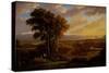 View of the Clyde from Faifley and Duntocher, Looking South West Towards Dunbarton Rock-John Knox-Stretched Canvas