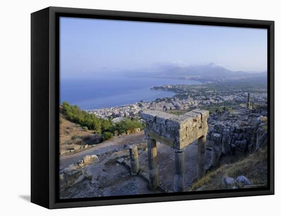 View of the Coast, Solunto, Sicily, Italy, Mediterranean, Europe-Oliviero Olivieri-Framed Stretched Canvas