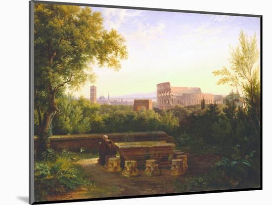 View of the Colosseum from the Orti Farnesiani, 1833-Antoine Felix Boisselier-Mounted Giclee Print