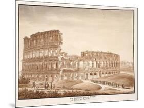 View of the Colosseum from the Temple of Venus, 1833-Agostino Tofanelli-Mounted Giclee Print