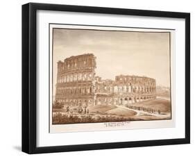 View of the Colosseum from the Temple of Venus, 1833-Agostino Tofanelli-Framed Giclee Print