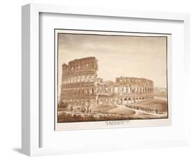 View of the Colosseum from the Temple of Venus, 1833-Agostino Tofanelli-Framed Giclee Print