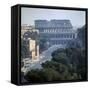 View of the Colosseum from the Victor Emmanuel II Monument, 1st Century-CM Dixon-Framed Stretched Canvas