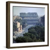 View of the Colosseum from the Victor Emmanuel II Monument, 1st Century-CM Dixon-Framed Photographic Print