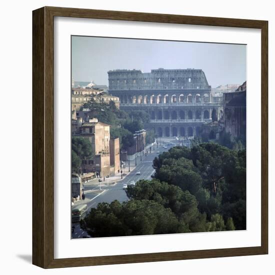 View of the Colosseum from the Victor Emmanuel II Monument, 1st Century-CM Dixon-Framed Photographic Print