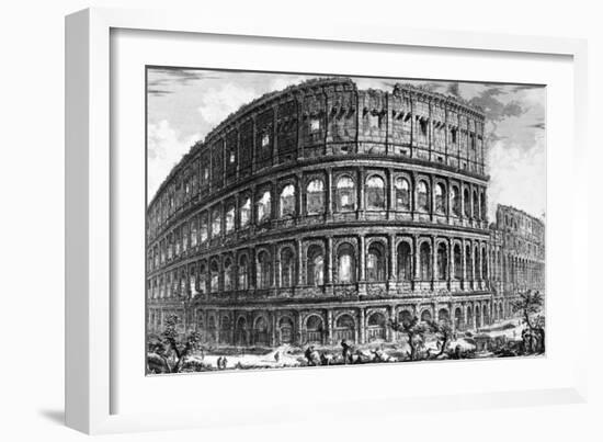 View of the Colosseum, from the 'Views of Rome' Series, C.1760-Giovanni Battista Piranesi-Framed Giclee Print