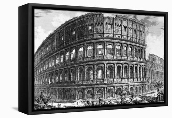 View of the Colosseum, from the 'Views of Rome' Series, C.1760-Giovanni Battista Piranesi-Framed Stretched Canvas