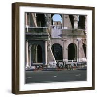 View of the Colosseum with Cabs in Front-CM Dixon-Framed Photographic Print