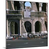 View of the Colosseum with Cabs in Front-CM Dixon-Mounted Photographic Print