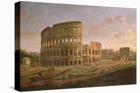 View of the Colosseum with the Arch of Constantine, C.1716-Gaspar van Wittel-Stretched Canvas