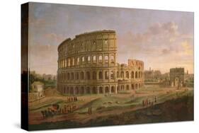 View of the Colosseum with the Arch of Constantine, C.1716-Gaspar van Wittel-Stretched Canvas