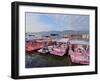 View of the colourful boats in Paraty, State of Rio de Janeiro, Brazil, South America-Karol Kozlowski-Framed Photographic Print