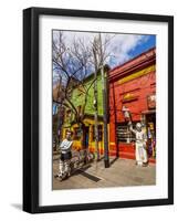 View of the colourful La Boca Neighbourhood, City of Buenos Aires, Buenos Aires Province, Argentina-Karol Kozlowski-Framed Photographic Print