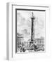 View of the Column of Marcus Aurelius in the Piazza Colonna, from the 'Views of Rome' Series,…-Giovanni Battista Piranesi-Framed Giclee Print