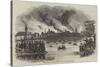 View of the Conflagration of the City of Hamburgh-null-Stretched Canvas