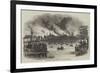 View of the Conflagration of the City of Hamburgh-null-Framed Giclee Print
