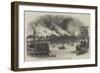 View of the Conflagration of the City of Hamburgh-null-Framed Giclee Print