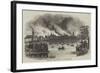 View of the Conflagration of the City of Hamburgh-null-Framed Giclee Print