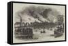 View of the Conflagration of the City of Hamburgh-null-Framed Stretched Canvas