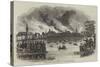 View of the Conflagration of the City of Hamburgh-null-Stretched Canvas