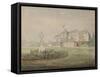 View of the Constantine Palace in Strelna near St. Petersburg, 1856-null-Framed Stretched Canvas