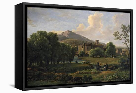 View of the Convent of Grotta Ferrata, Near Rome, 1844-Jean Joseph Xavier Bidauld-Framed Stretched Canvas