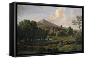 View of the Convent of Grotta Ferrata, Near Rome, 1844-Jean Joseph Xavier Bidauld-Framed Stretched Canvas