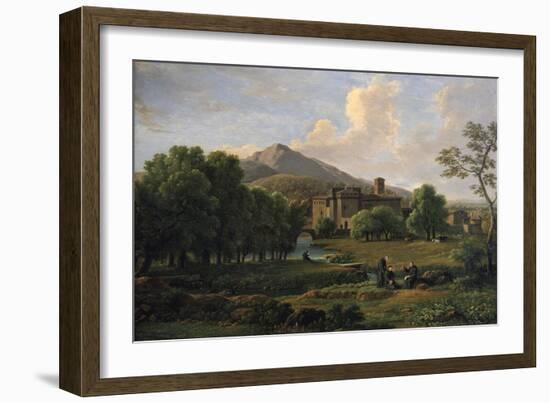 View of the Convent of Grotta Ferrata, Near Rome, 1844-Jean Joseph Xavier Bidauld-Framed Giclee Print