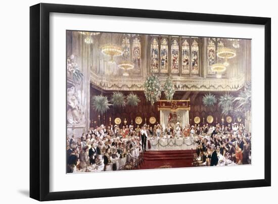 View of the Coronation Luncheon for King George V and Queen Mary Consort, London, 1911-null-Framed Giclee Print