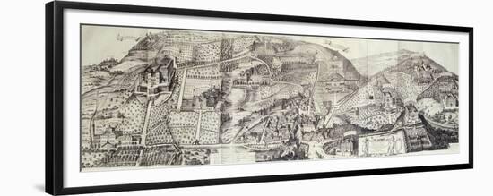 View of the Countryside around Frascati and Villa Mondragone-Matteo Greuter-Framed Premium Giclee Print