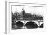 View of the Courts of Justice and the Pont Neuf from the River Seine, Paris, 1931-Ernest Flammarion-Framed Giclee Print