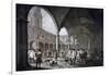 View of the Courtyard in the Royal Exchange with Merchants and Brokers, City of London, 1788-Francesco Bartolozzi-Framed Giclee Print