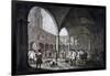 View of the Courtyard in the Royal Exchange with Merchants and Brokers, City of London, 1788-Francesco Bartolozzi-Framed Giclee Print