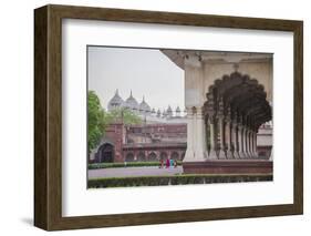 View of the Courtyard of the Taj Mahal. One of the Most Remarkable Sights of Muslim Architecture-Roberto Moiola-Framed Photographic Print