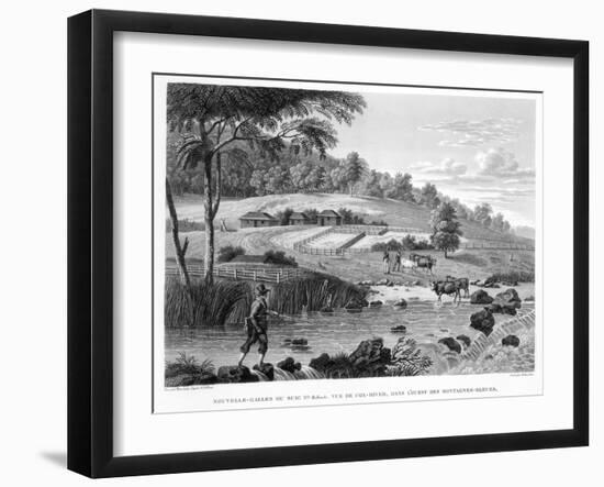 View of the Cox River, West of the Blue Mountains Book Illustration-null-Framed Giclee Print