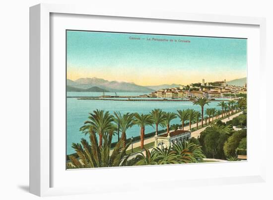 View of the Croisette, Cannes, France-null-Framed Art Print