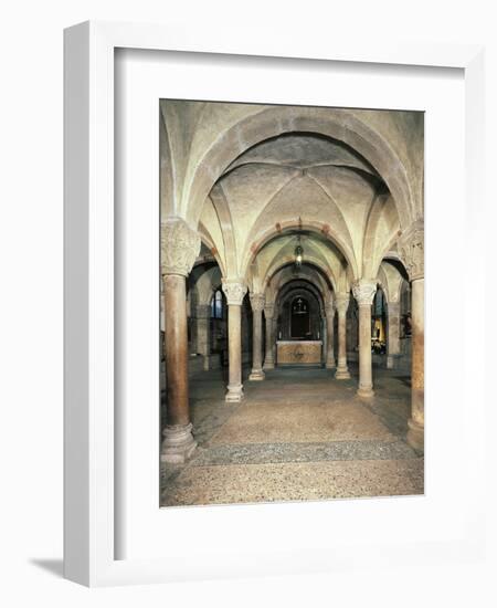 View of the Crypt, San Michele Maggiore Basilica, Pavia, Italy, 11th-15th Centuries-null-Framed Giclee Print