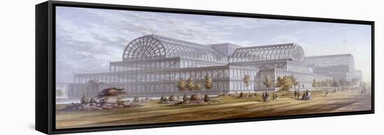View of the Crystal Palace and its Surrounding Park, Sydenham, Bromley, London, 1854-null-Framed Stretched Canvas